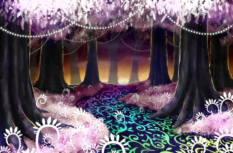 Enchanted Forest Path — Purple