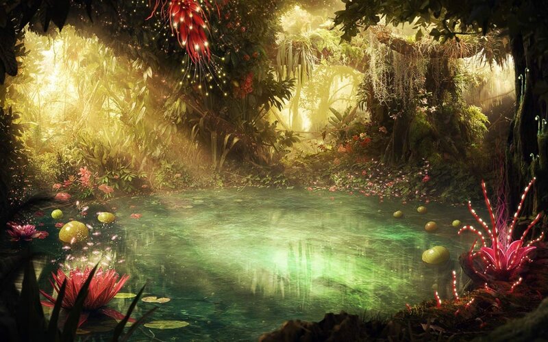 enchanted forest pond