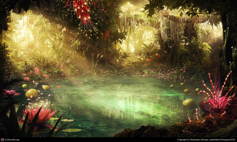 Enchanted Forest Pond — Green