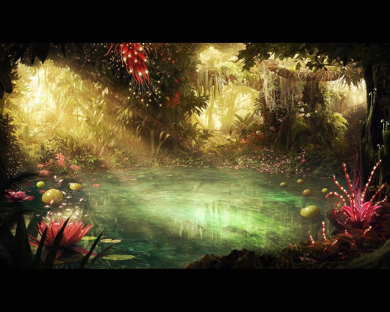 enchanted forest pond