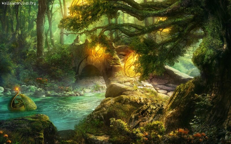 Enchanted Forest River — Green