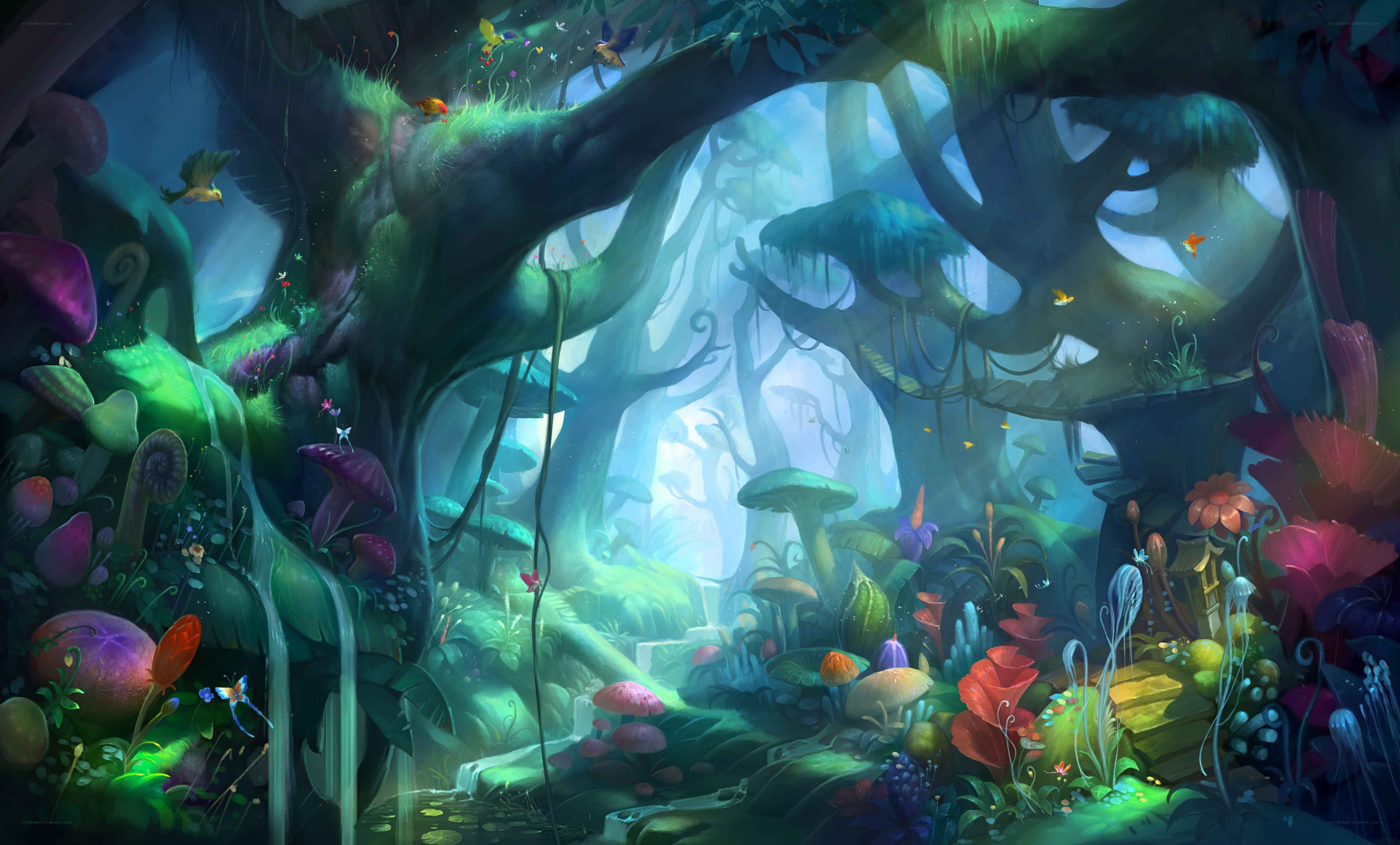 enchanted forest scene