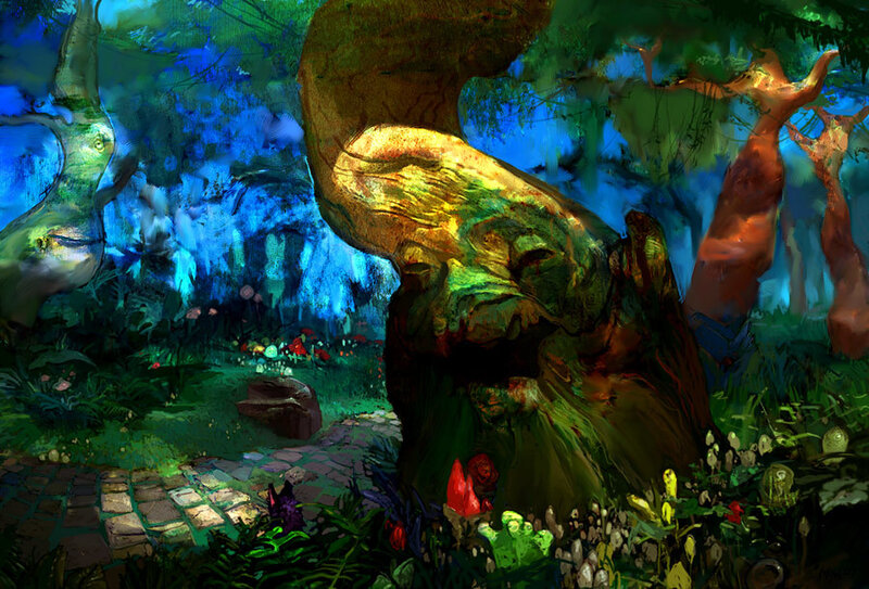 enchanted forest scene