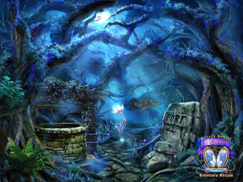Enchanted Forest Scene — Blue