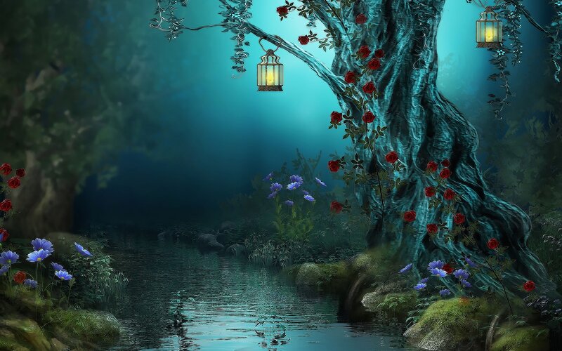 Enchanted forest stream