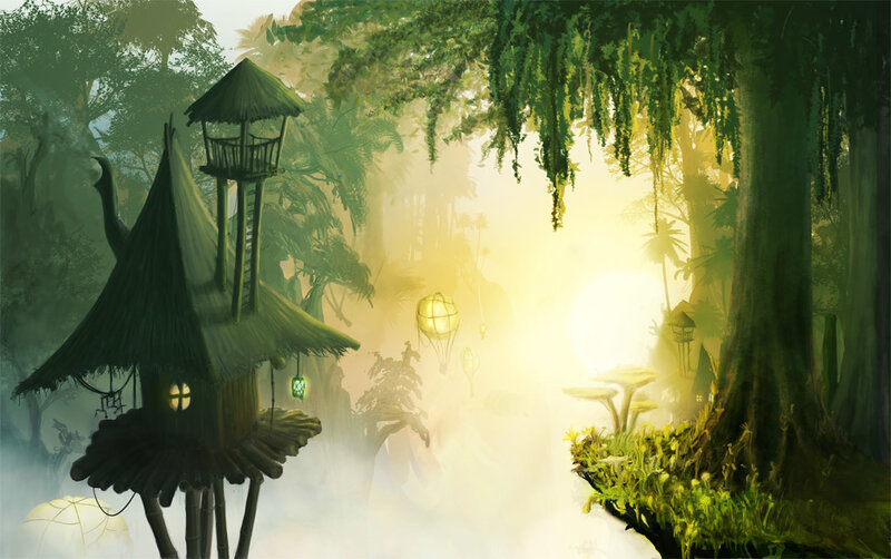 Enchanted forest treehouse