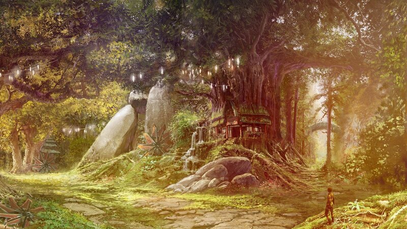 Enchanted forest village