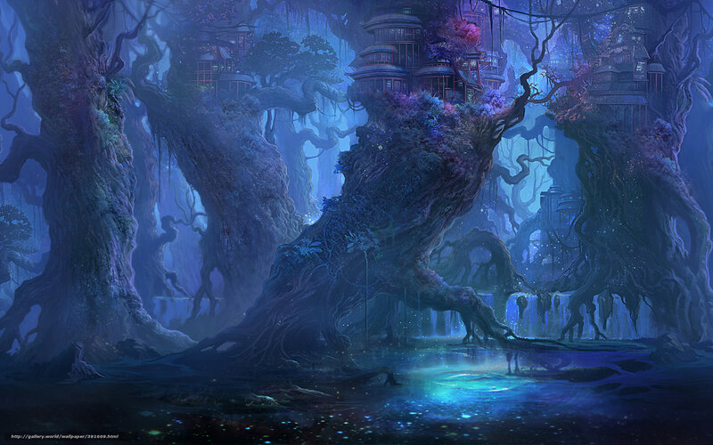 Enchanted forest village