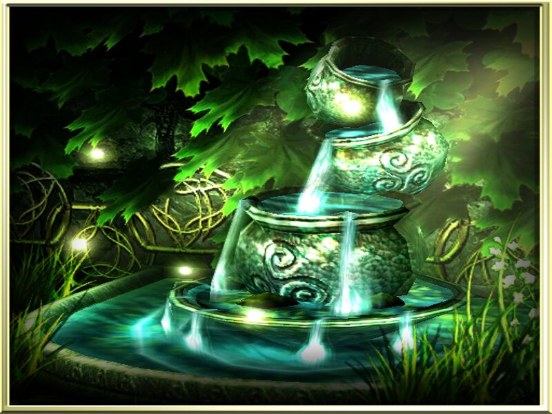 Enchanted Fountain in Garden