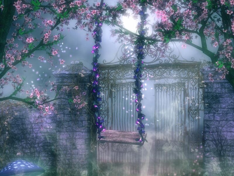 enchanted garden swing