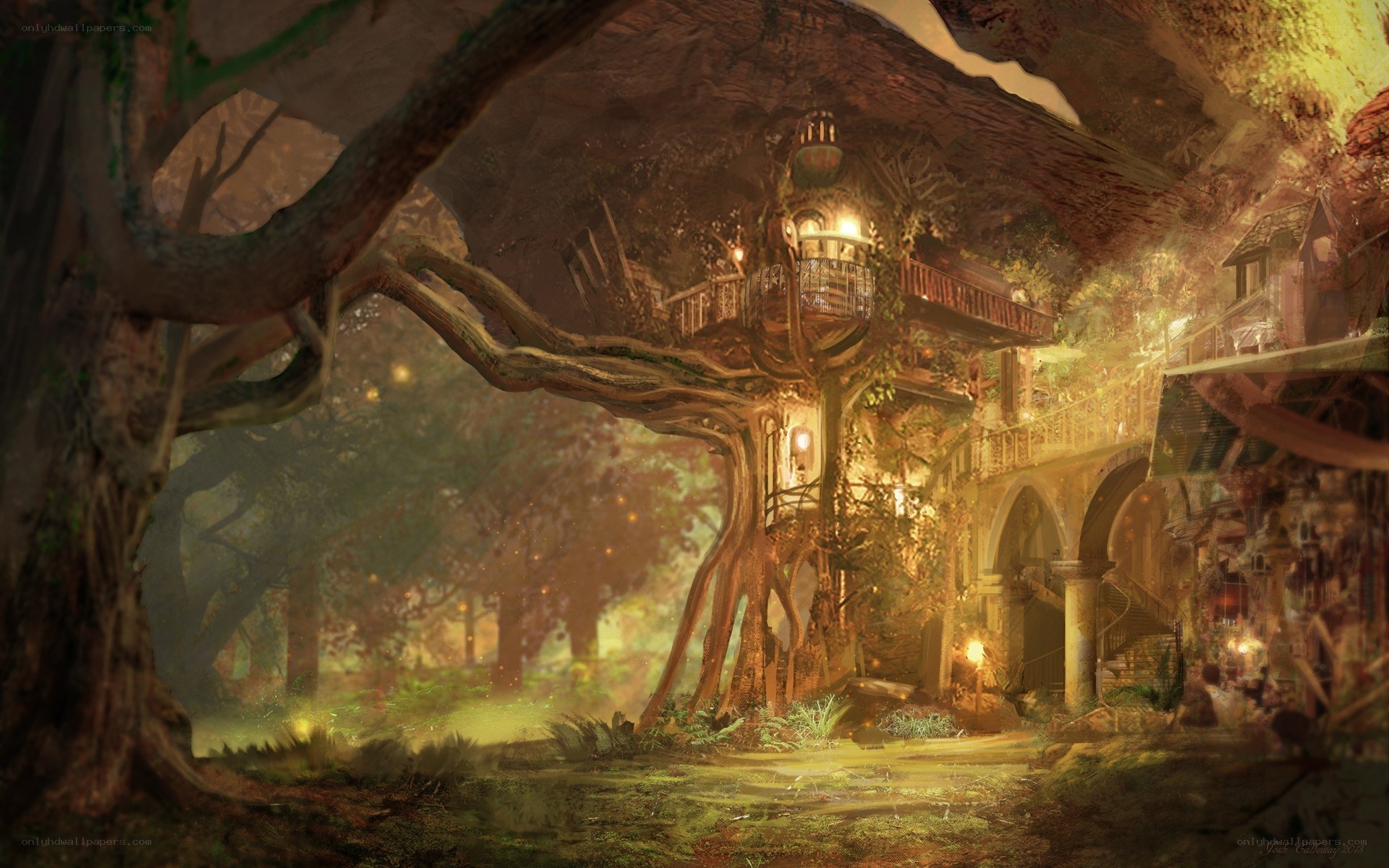 Enchanted treehouse village
