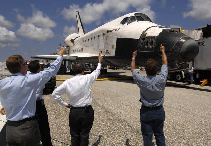 Endeavour space shuttle transport