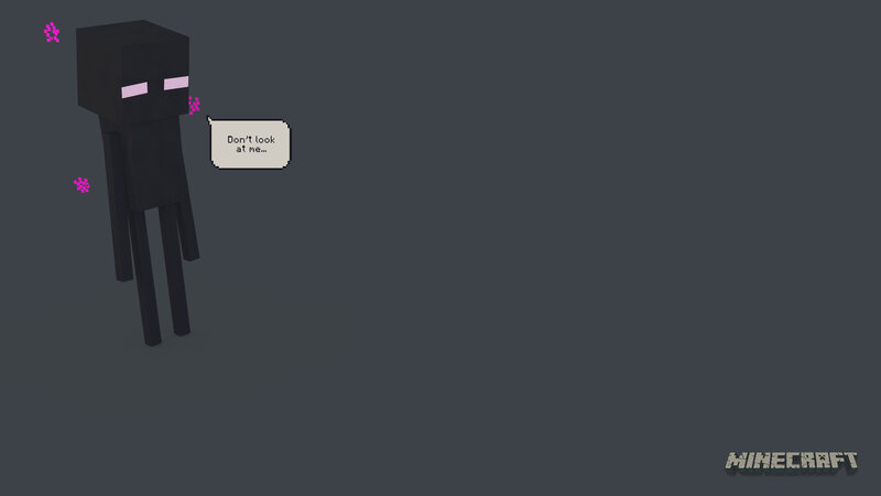 Enderman in a dark room