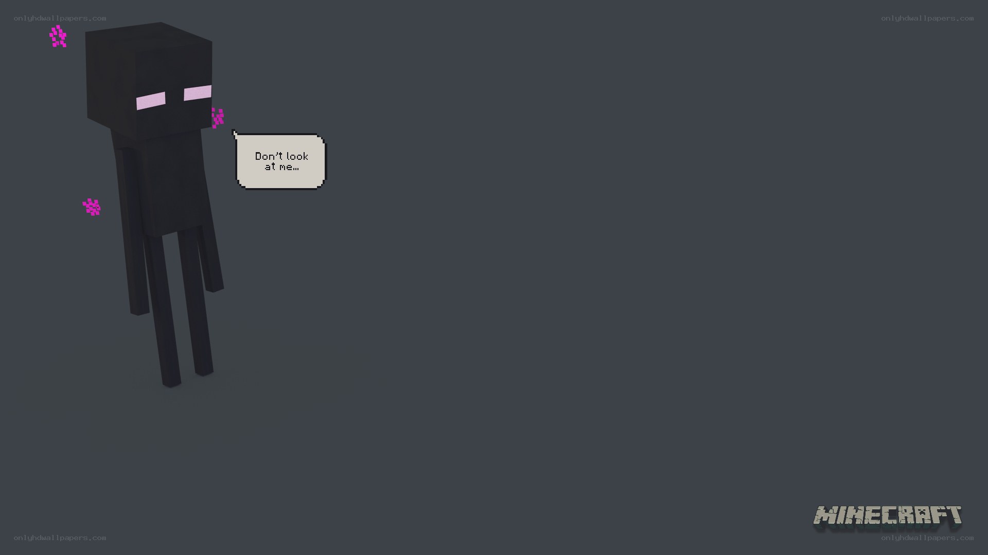 Enderman in a dark room