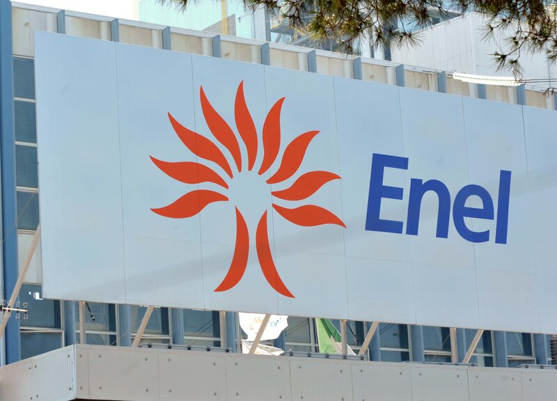 Enel company sign on building