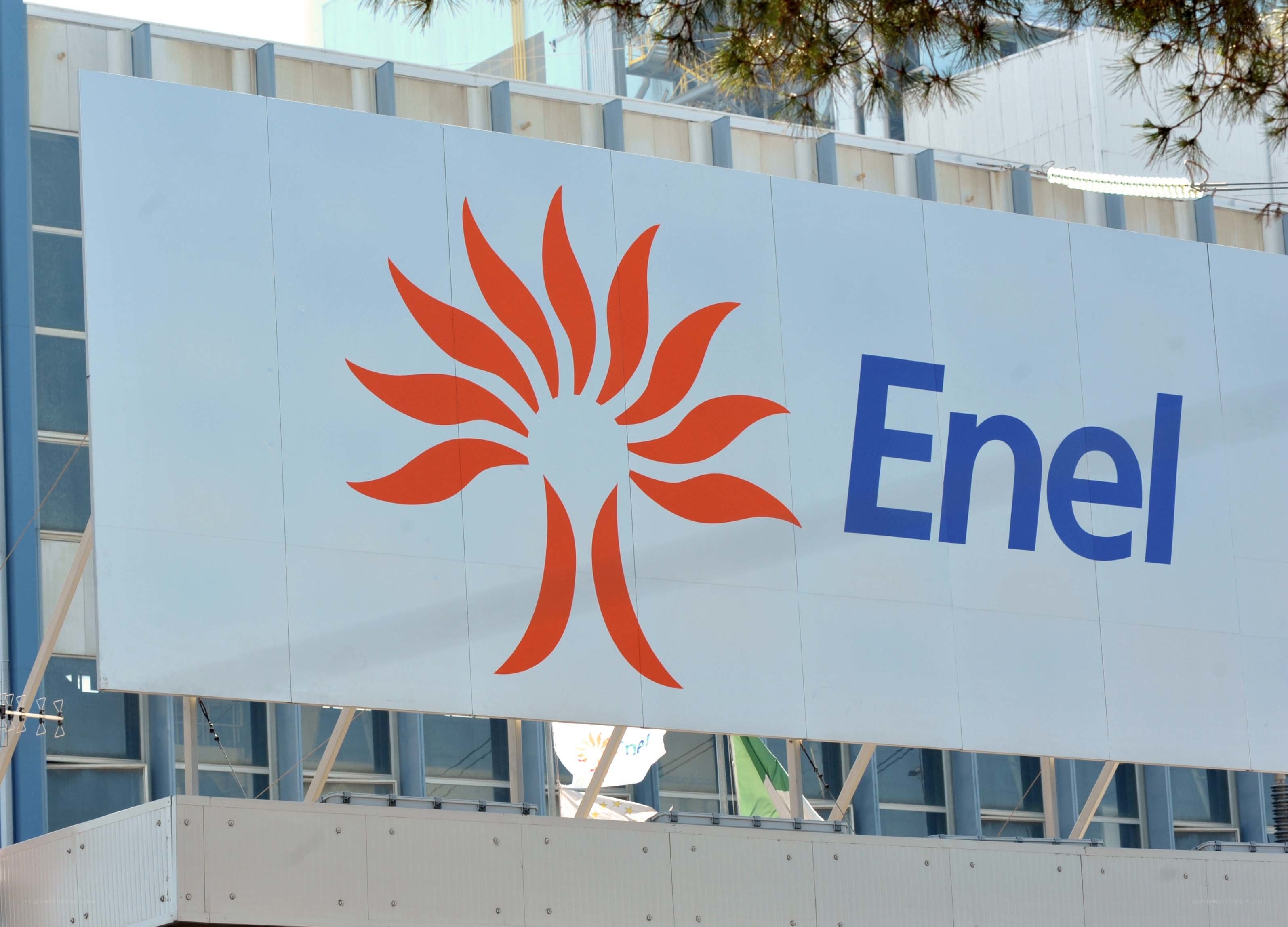 Enel company sign on building