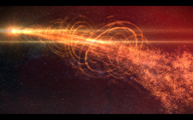 Energy Beam in Space — Orange