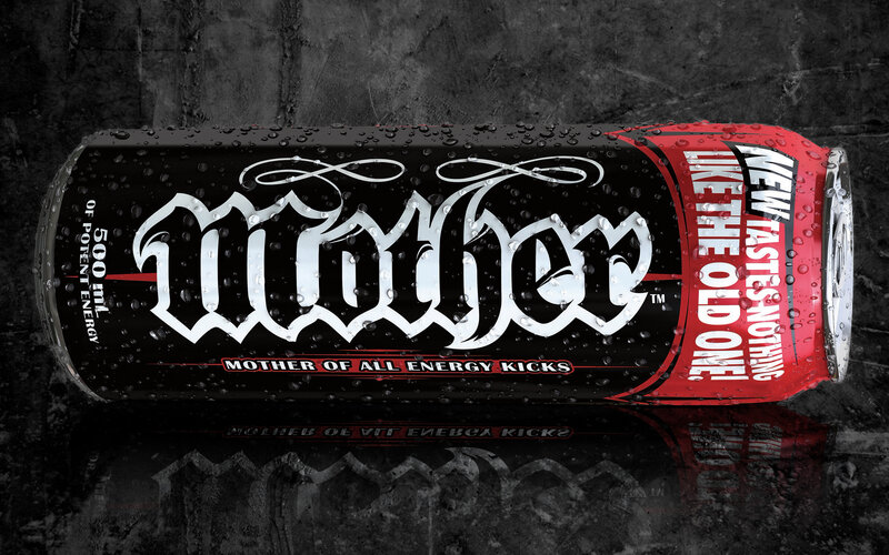 Energy drink can with branding