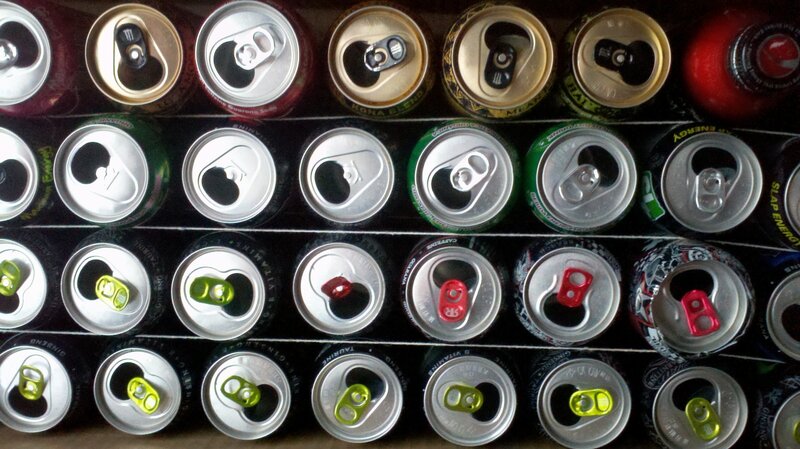 Energy Drink Cans — Silver