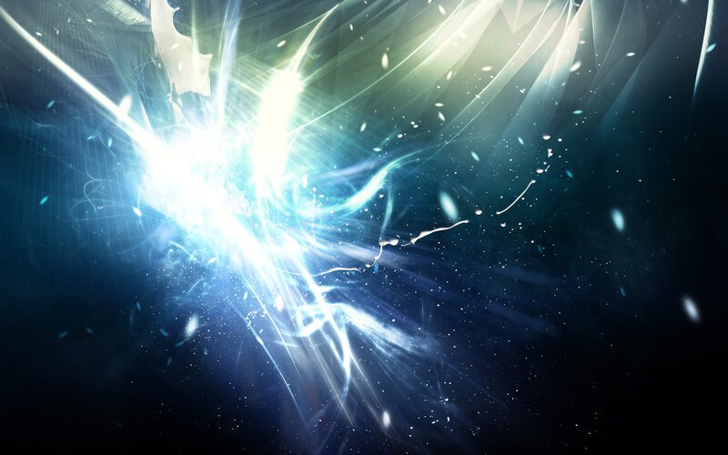 Energy Explosion in Space — Blue