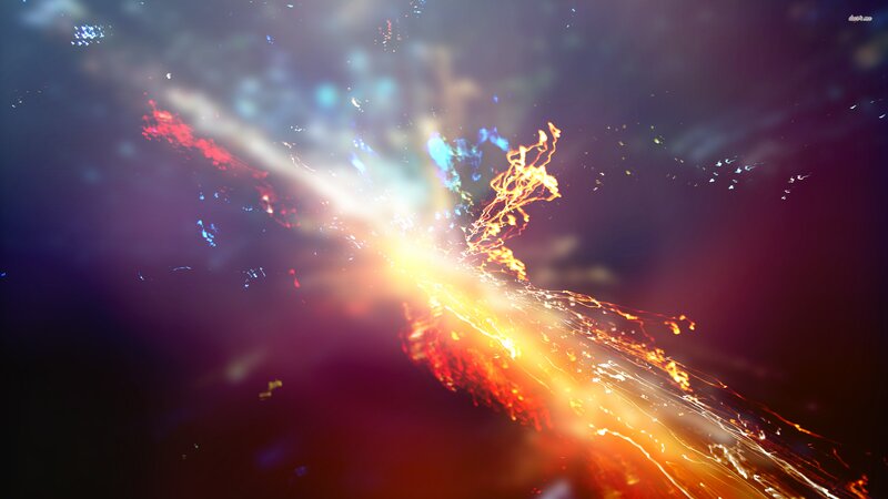 Energy Explosion in Space — Orange