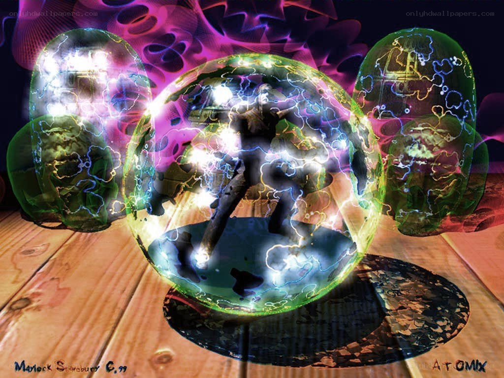 Energy sphere with figure