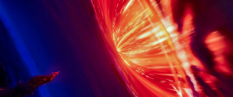 Energy Vortex in Space — Red
