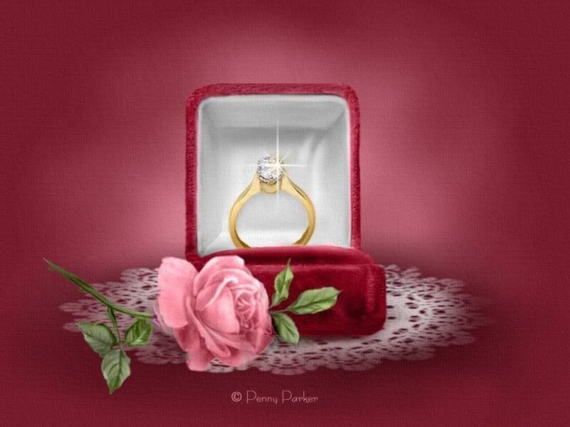 Engagement Ring in Box