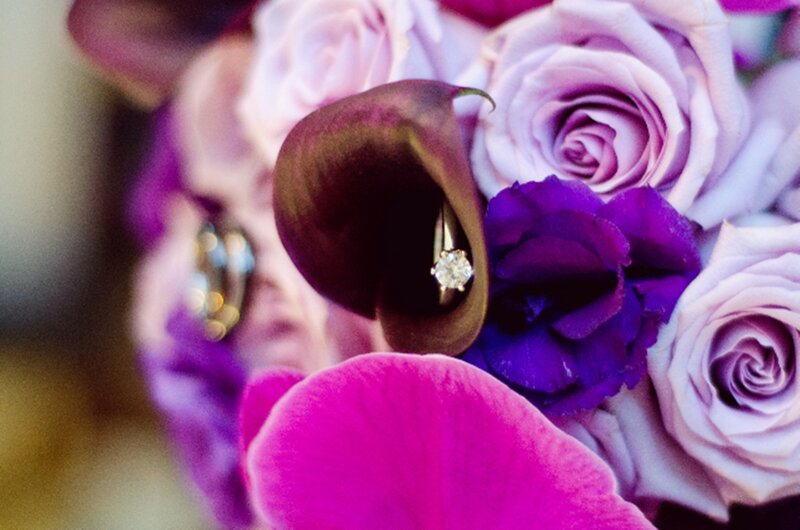 Engagement Ring in Flowers