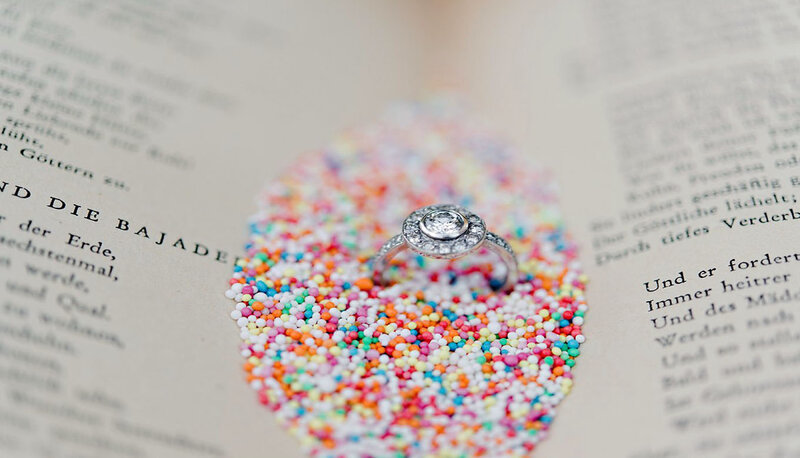 Engagement Ring on Sprinkles
