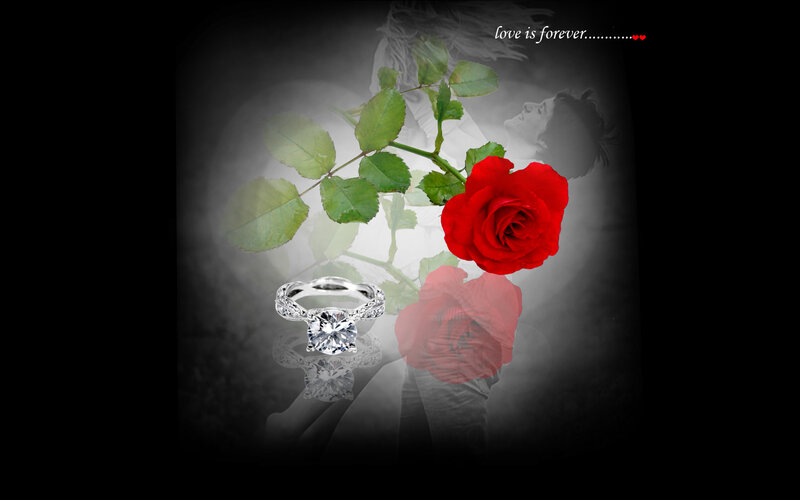 Engagement Ring with Rose