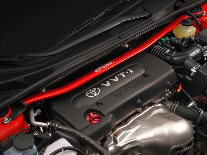 Engine Bay of a Car — Black, Technical