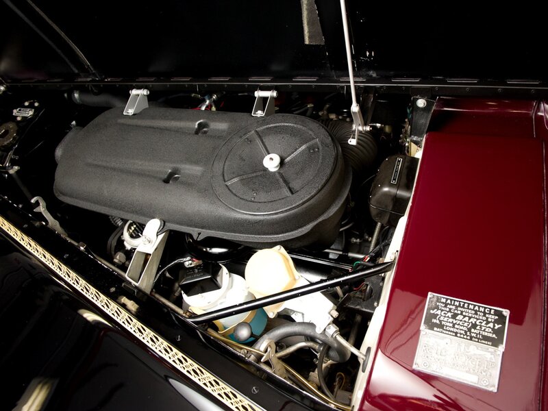 Engine Bay of a Car — Maroon