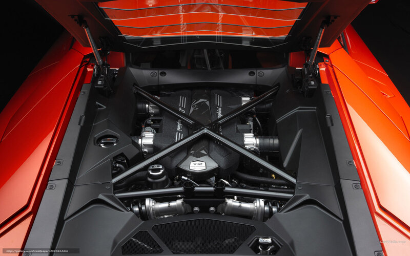 Engine Bay of a Car — Red, Dramatic, Photograph