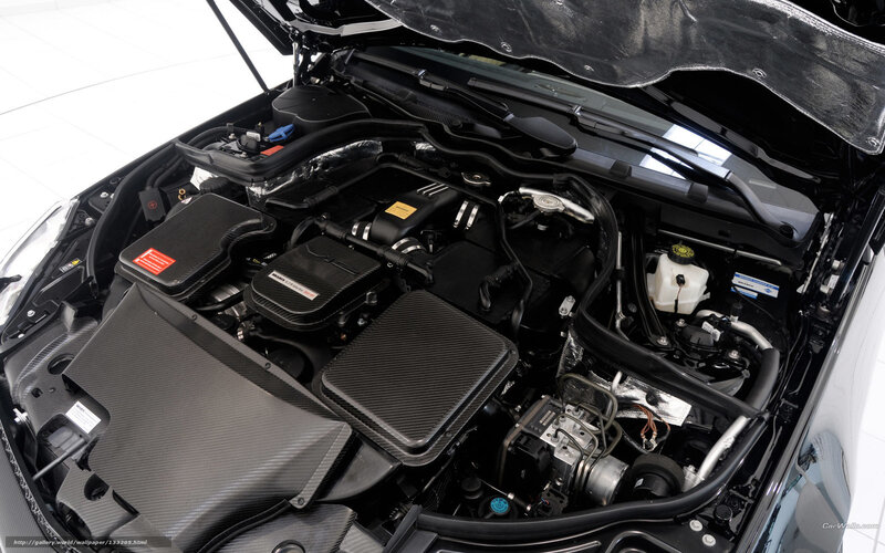 engine bay of a luxury car