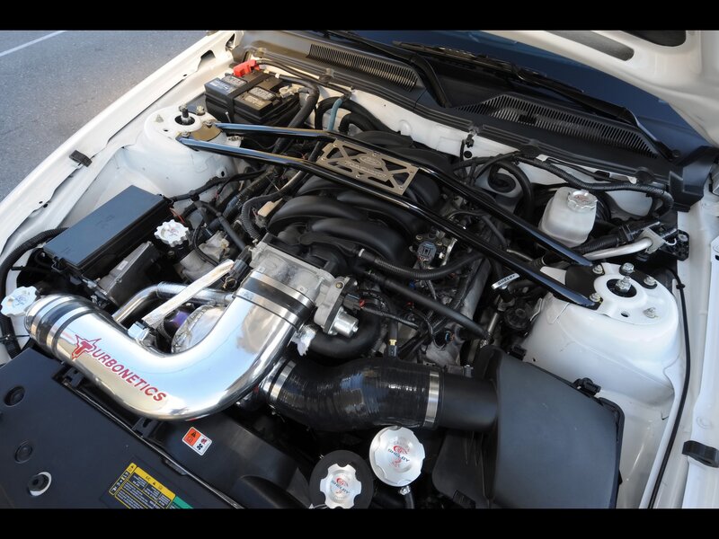 engine bay of a performance car