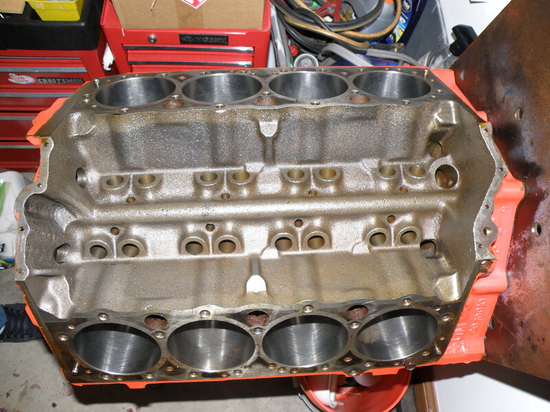 engine block on workbench