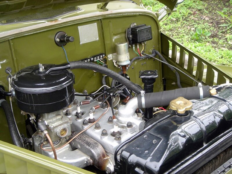engine of a military vehicle