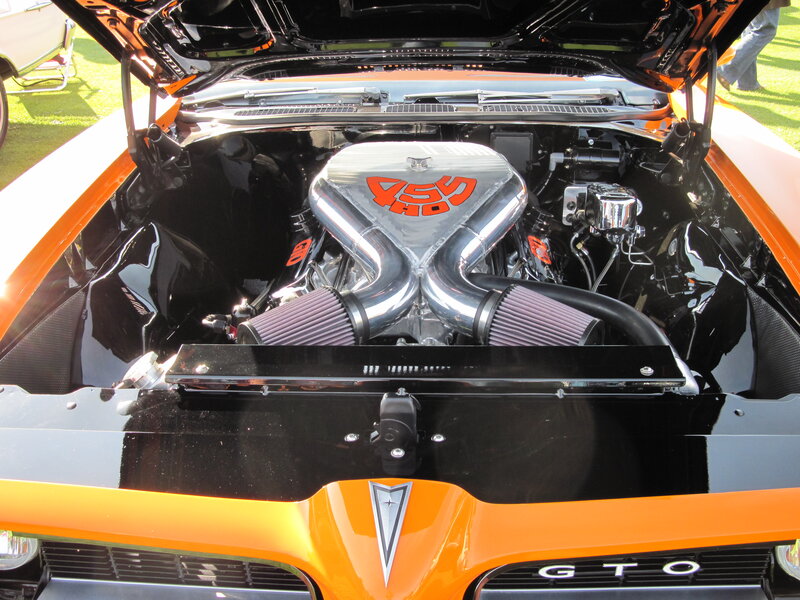 Engine of Orange Car