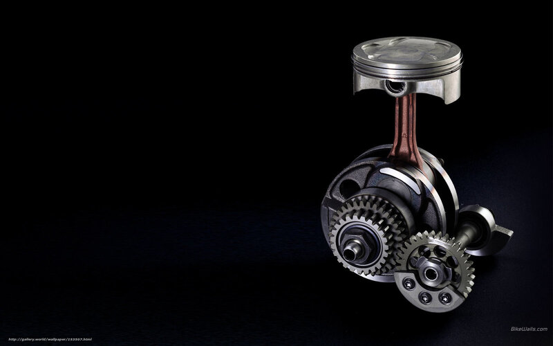 engine piston and crankshaft