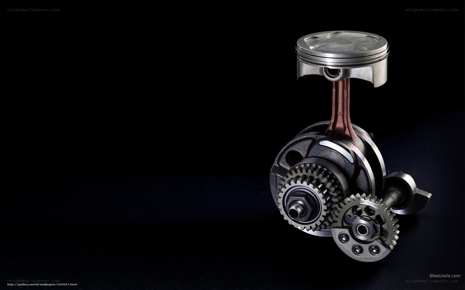 engine piston and crankshaft