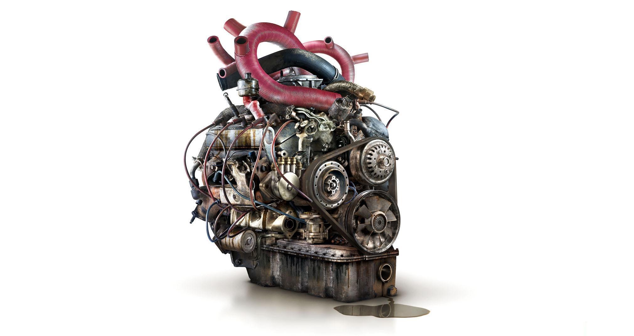 engine shaped like a heart