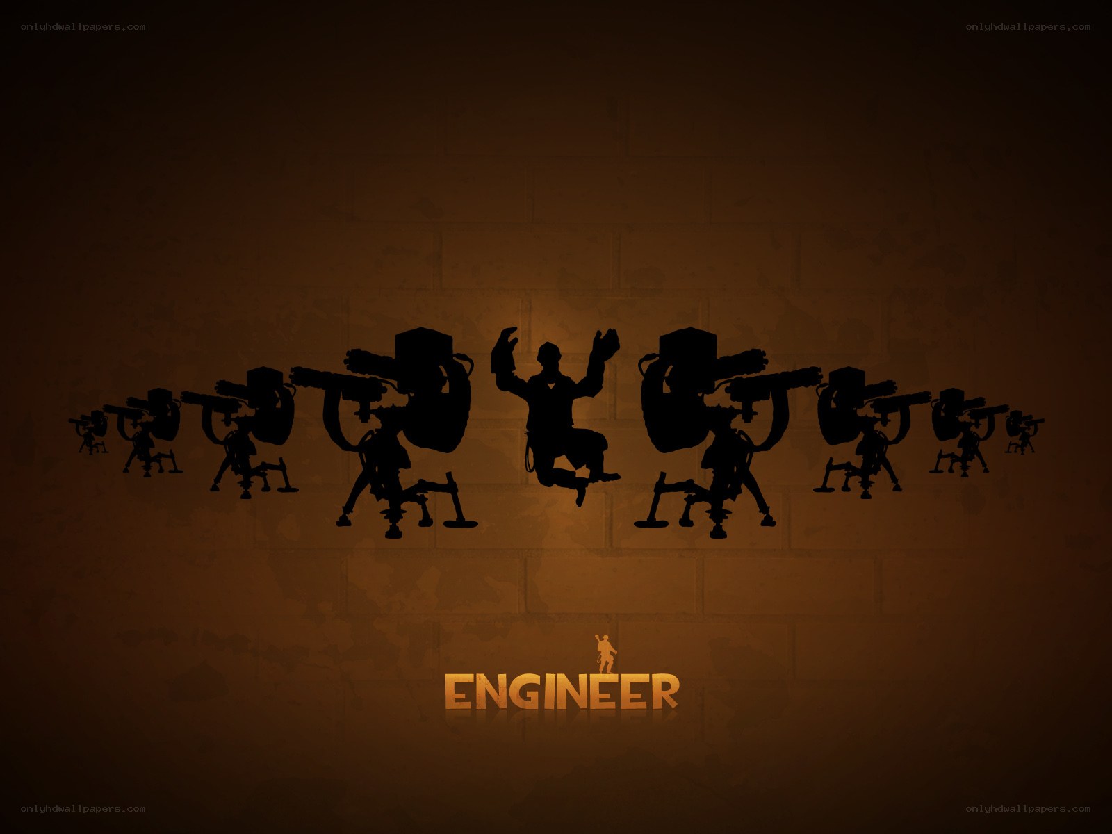 Engineer character silhouette
