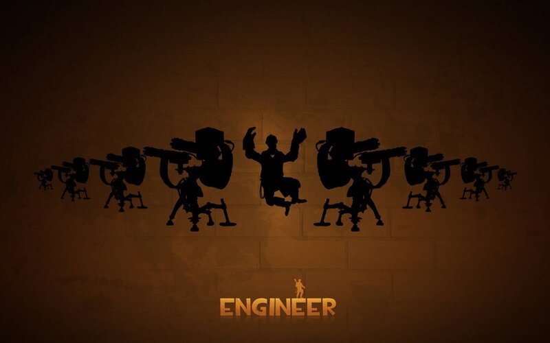 Engineer character silhouettes