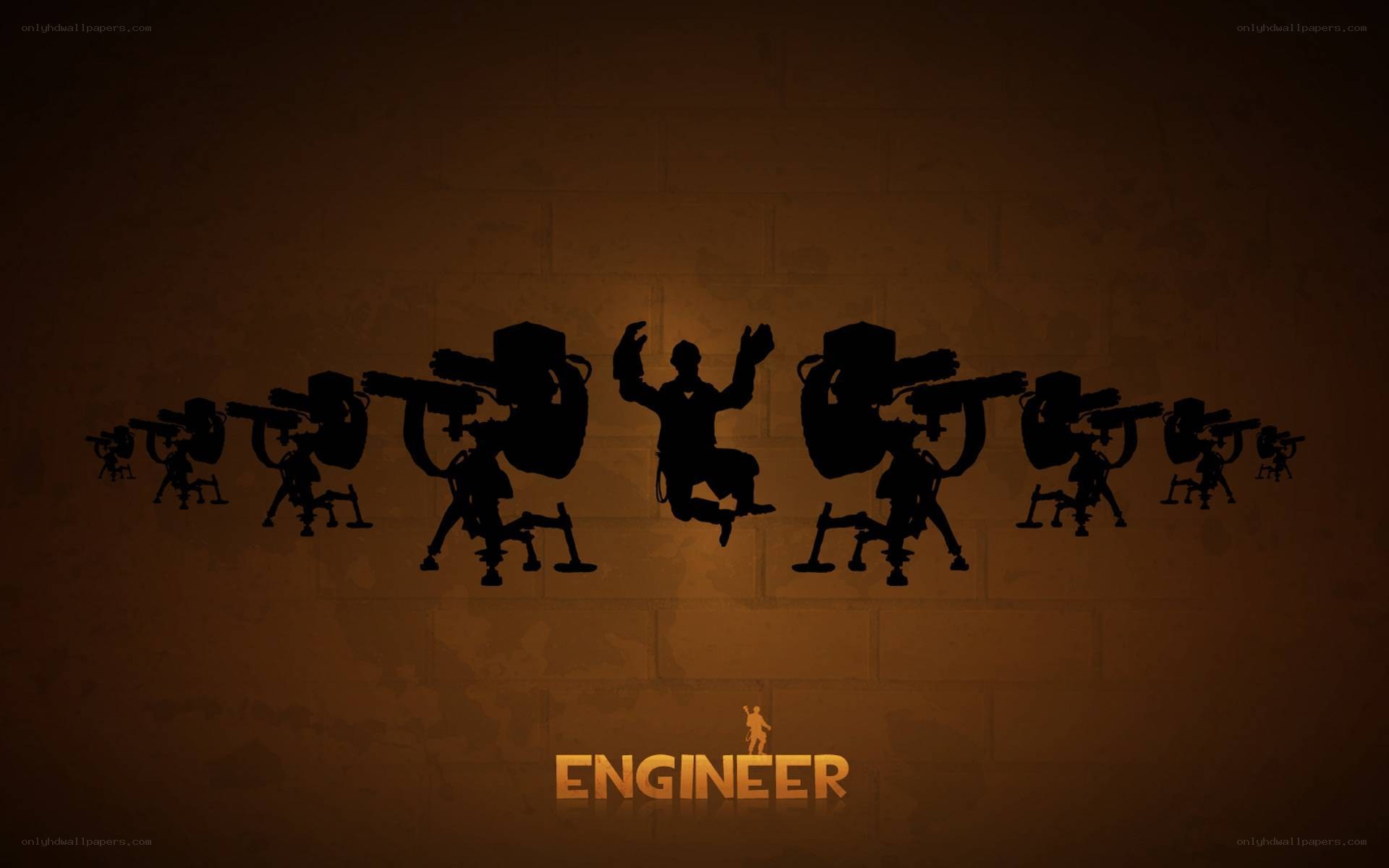 Engineer character silhouettes