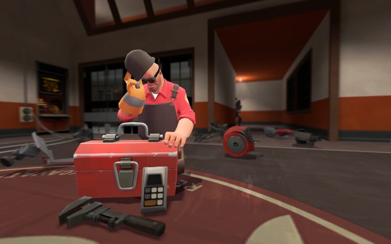 Engineer in a workshop