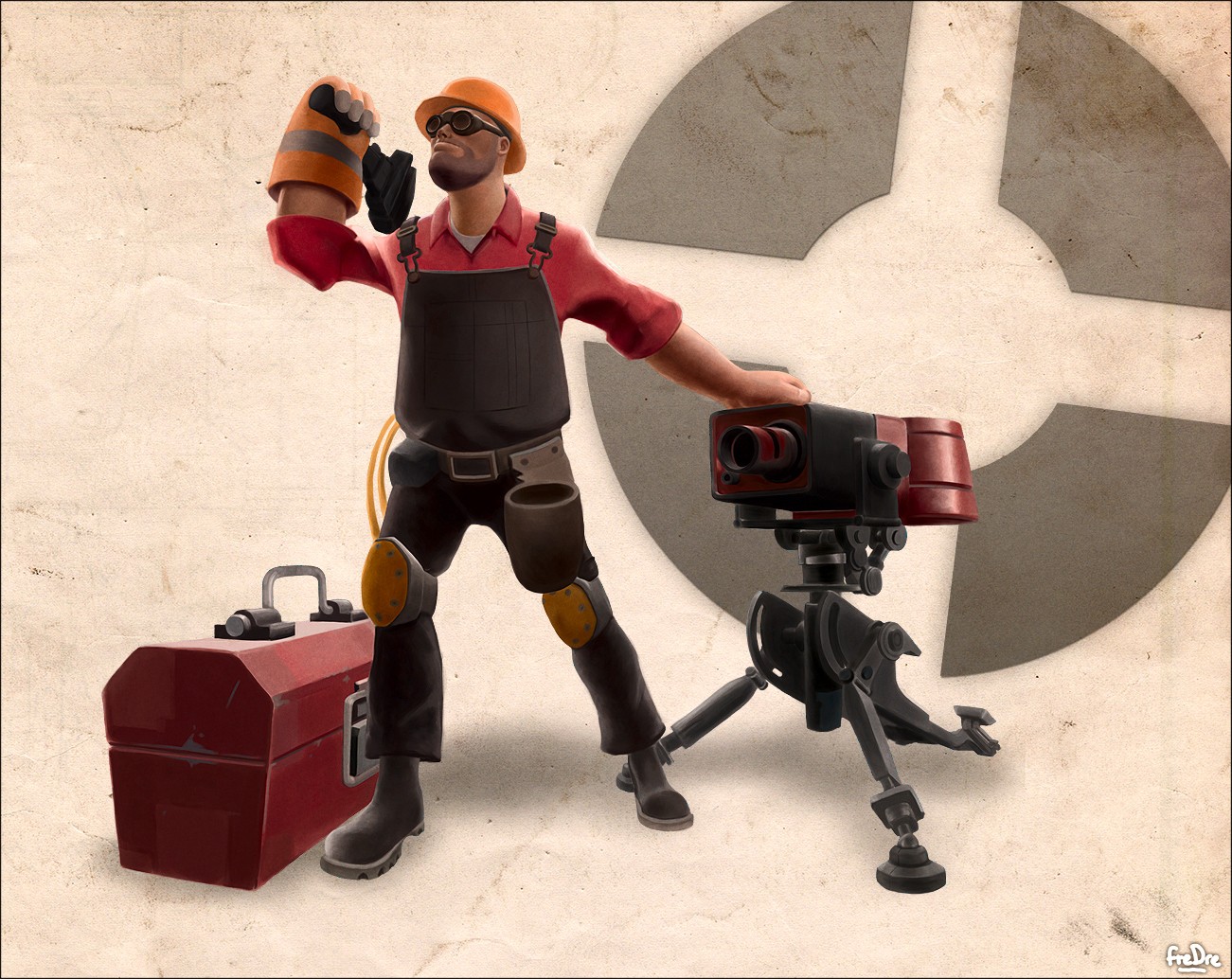 Engineer with tool and camera