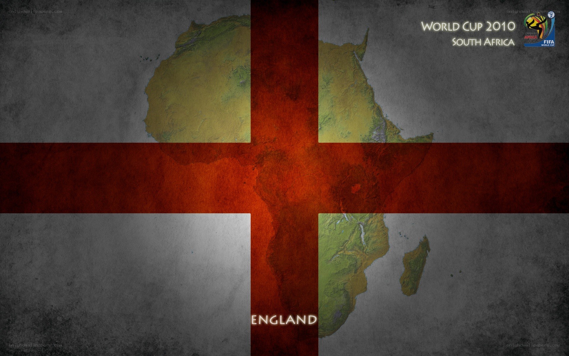 England flag with Africa map