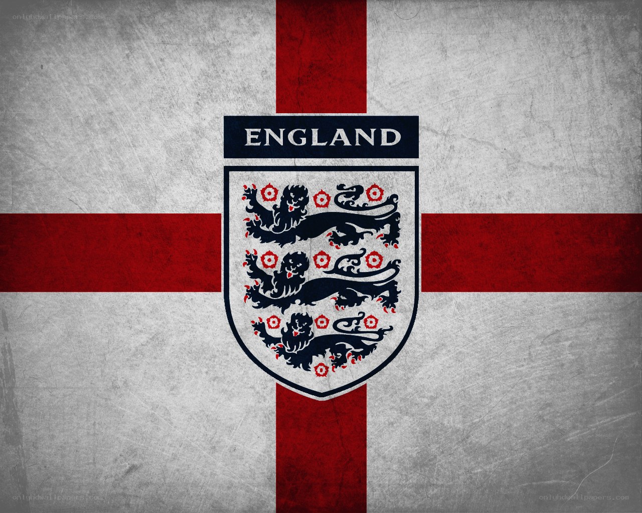 England flag with lion crest