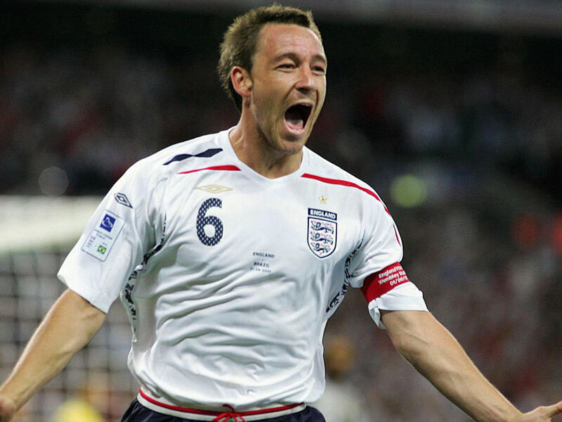 England football player celebrating